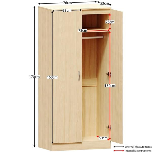 Vida Designs Riano 2 Door Wardrobe