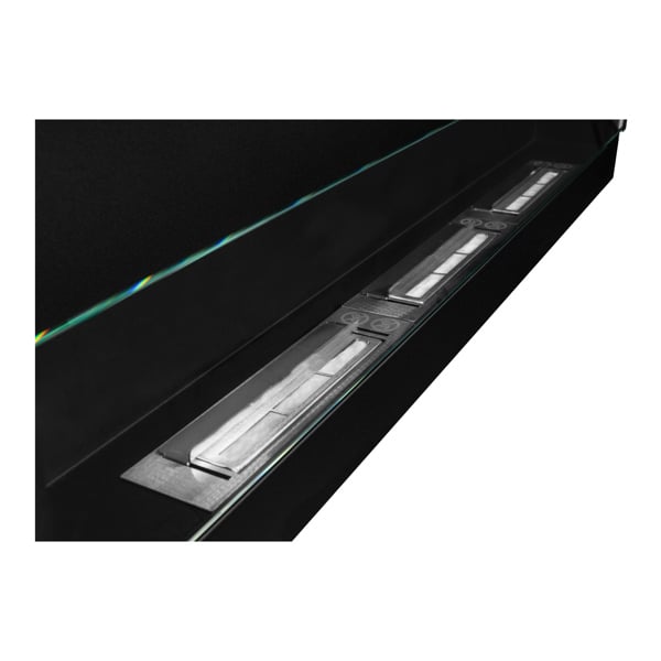 BIOFireplacesGMT Bioethanol Fireplace Wall Mounted 1200x400 Black Matt with Glass Ventless