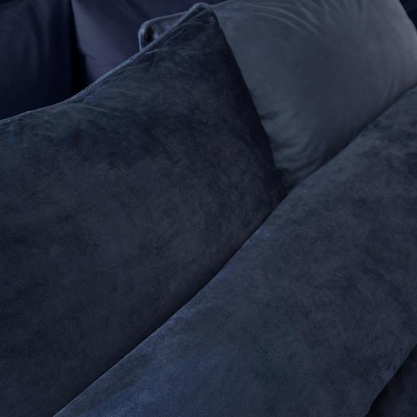 Catherine Lansfield Kingsley Soft Matt Velvet Duvet Cover Set Navy Blue