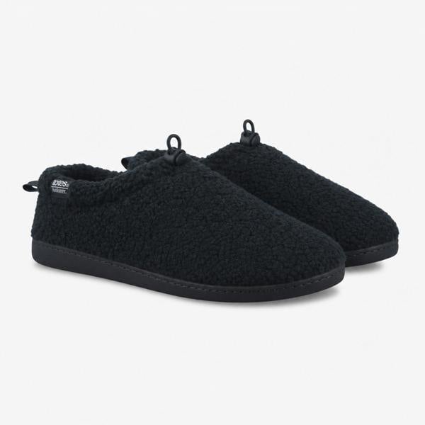 Totes BORG FULL BACK SLIPPER WITH PULL TOGGLE Full Slippers Slippers   in  Navy