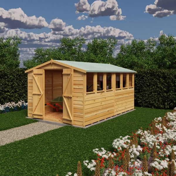 Shire Overlap Double Door 12x8 Storage Shed