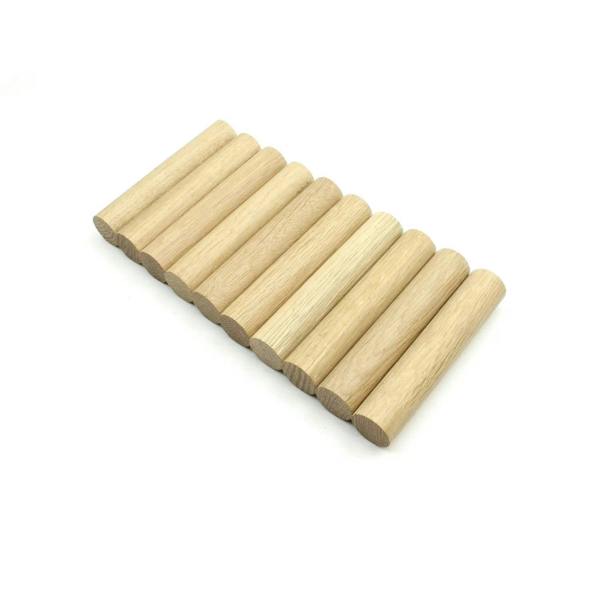Premium Quality European Oak Dowel 100mm Long (20mm - Pack of 10)
