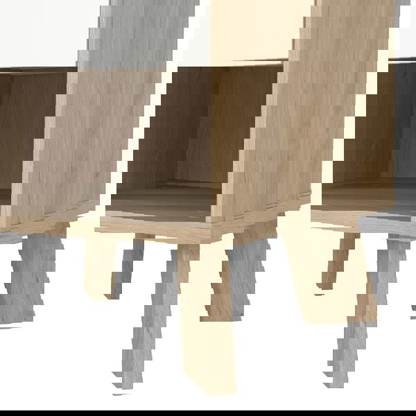 Furniture To Go Ikast Nightstand 1 Drawer in Jackson Hickory and White