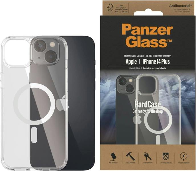 PanzerGlass Panzer Glass Military Grade Standard Hard Case with MagSafe for iphone 14 Plus 6.7" Clear - 0411