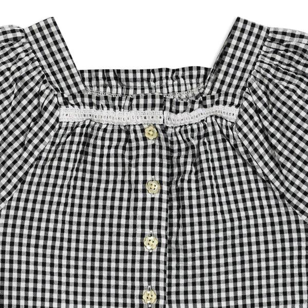 Mini Cuddles Baby Girls Gingham 2pc Set, Black & White