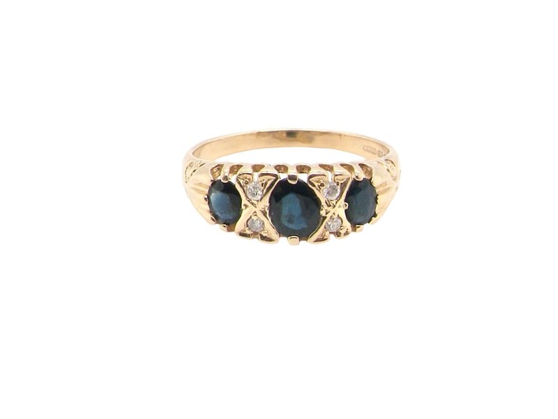 Vintage Tom A Victorian style Sapphire and Diamond ring