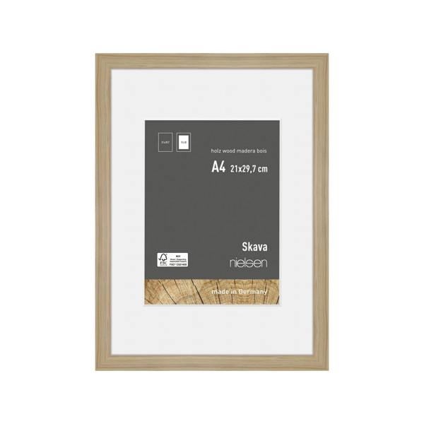 nielsen Skava White Wooden Picture Frame with White Mount