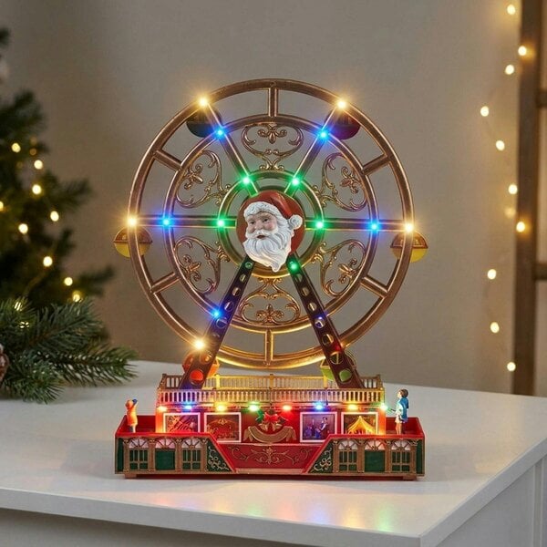 Garden Greatness Santa's Ferris Wheel Snow Scene