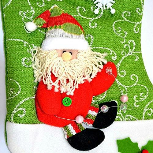 5cm Traditional Personalised Luxury Christmas Stocking Sack with 3D Top Decoration image 6