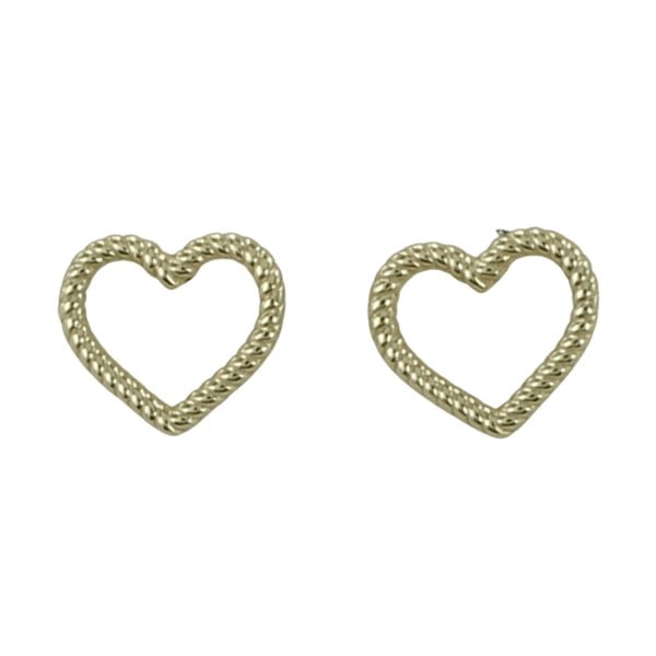 Twisted Heart Stud Earrings - Reeves & Reeves