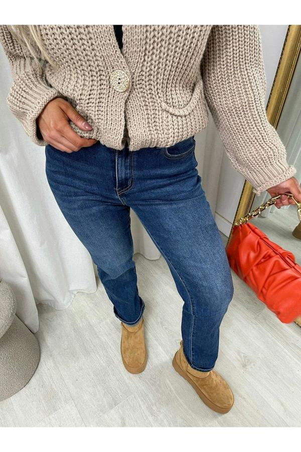 Kathryn Straight Leg High Waist Jeans - Denim