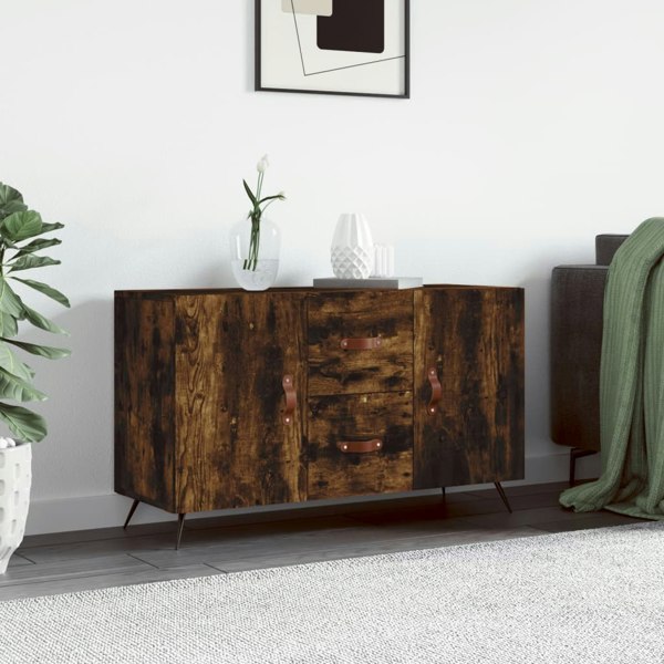 Berkfield Sideboard Smoked Oak 100x36x60 cm Engineered Wood