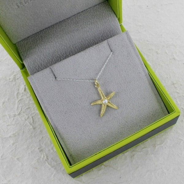 Starfish Pearl Sterling Silver Necklace - Reeves & Reeves