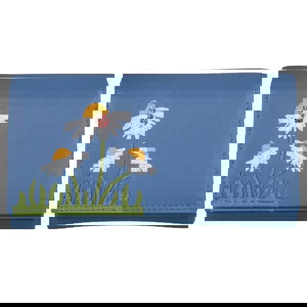 Mala Leather Peony Summer Flower & ladybird Matinee Purse