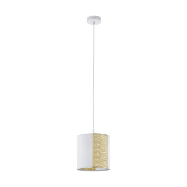 Hanging Ceiling Pendant Light White Seagrass 1x 40W E27 Hallway Feature Lamp Loops