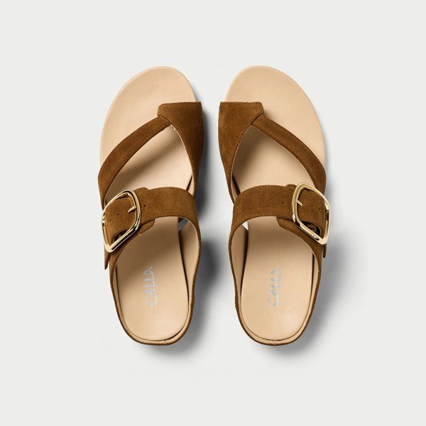 Calla Ruby - Tan Suede Sandals