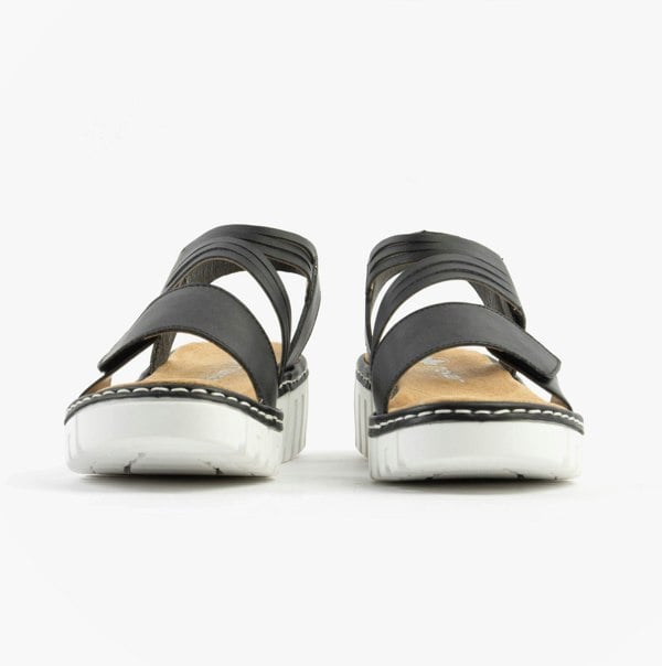 Rieker V1364-00 Womens Sandals - Black