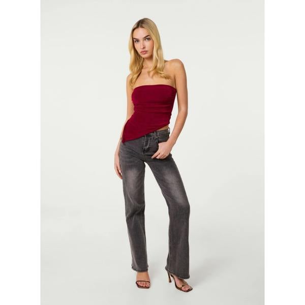 Pink Vanilla Asymmetric Bandeau Top