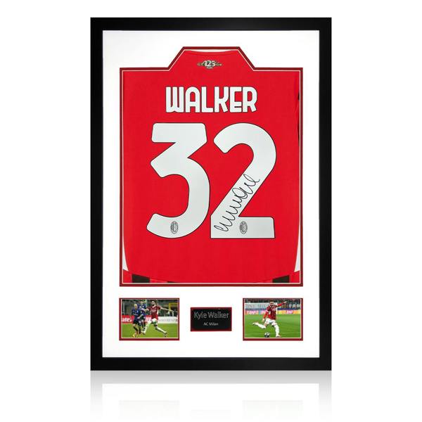 Kyle Walker Signed AC Milan 24/25 Shirt Premium Frame