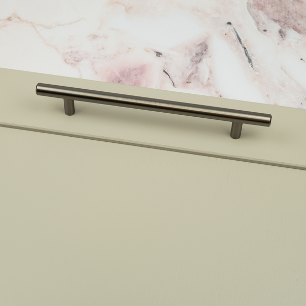 Handle & Home Gunmetal T-Bar Handles & Coordinating Pull Knob