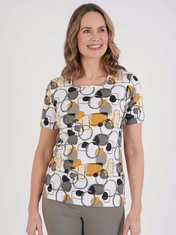 TIGI Mod Eco Abstract Print Top