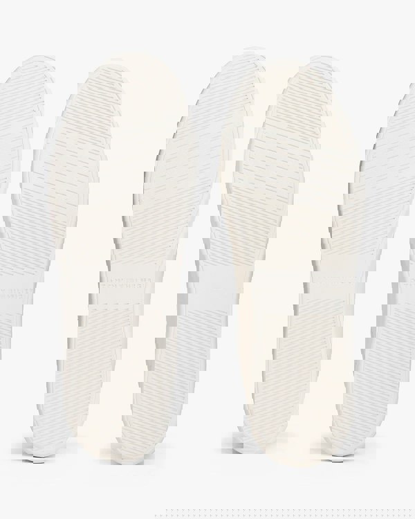 Tommy Hilfiger Elevated Womens Leather Court Trainers - Ancient White