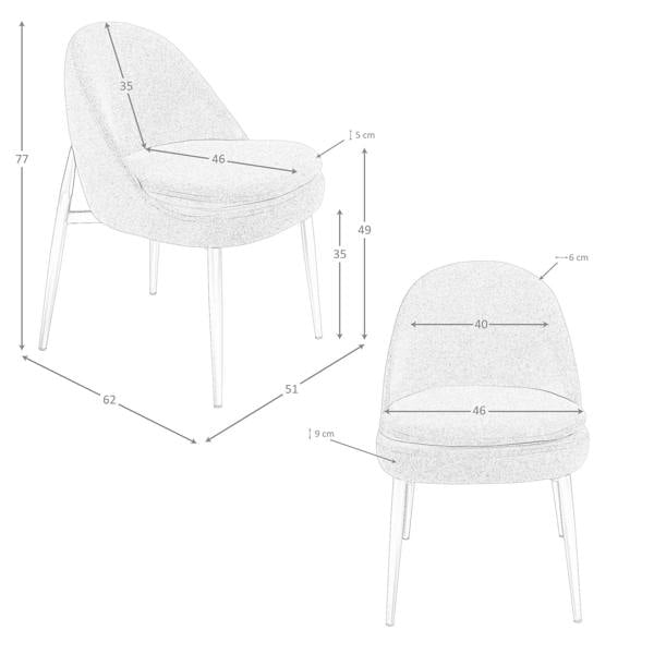 Angel Cerdá Dark brown fabric chair 4236