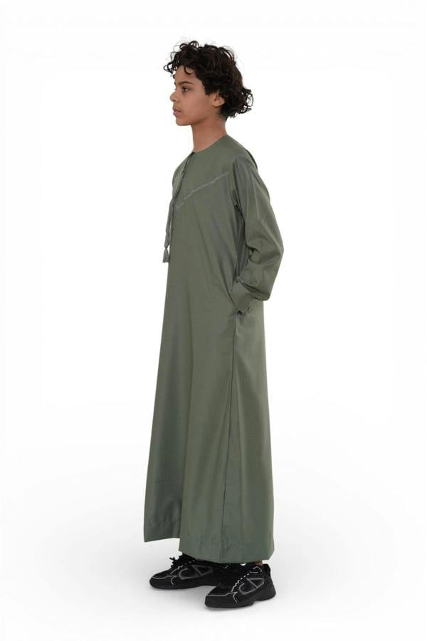 Infinity Leather Kids Boys Ramadan Eid Moroccan Jubba Robe Djellaba Thobe - K-TT008