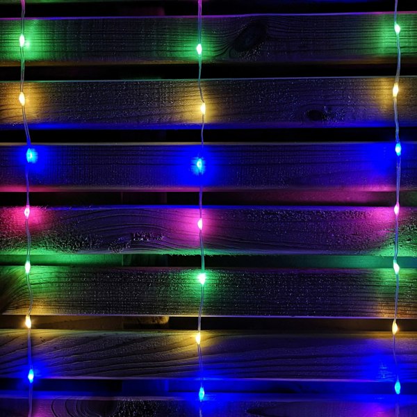 Samuel Alexander 1.2m Multi Colour LED Star Curtain Lights Christmas Decorations