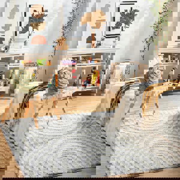 Livabliss Rodos-Modern Grey White Soft Plush Pile Rug