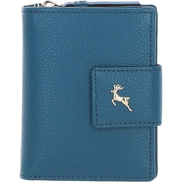 'Arte in Pelle' RFID Secure Wallet/Purse with Zip and Stud Closure: X-30