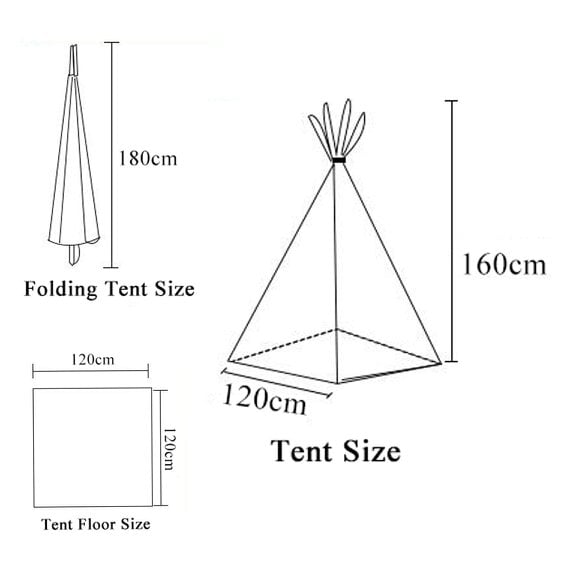 Neo Blue Canvas Kids Indian Tent TeePee