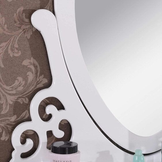 Kosy Koala Dressing Table with Heart Shaped Mirror and Stool Makeup Vanity Mirror Hollywood Table