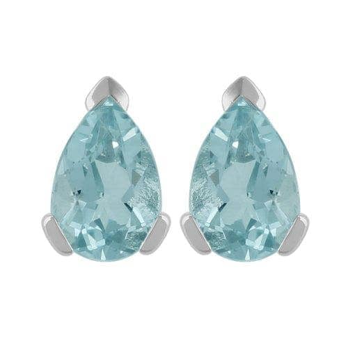 Classic Aquamarine Stud Earrings & Pendant Set Image 2