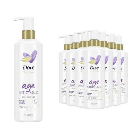 Dove Body Love Age Embrace Body Cleanser with Peptide Serum & Glycerin, 8x517ml
