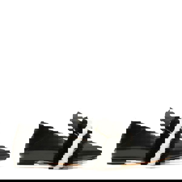 Bally Womens Pointed Flat Pump in Black