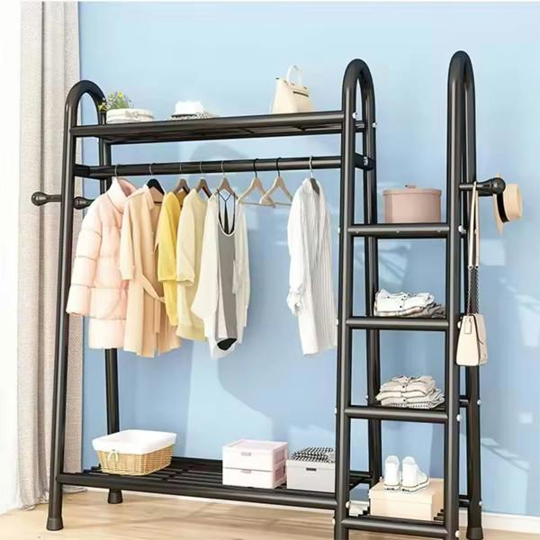 Havendro Heavy Duty Open Wardrobe Double Clothes Rail Garment Hanging Stand