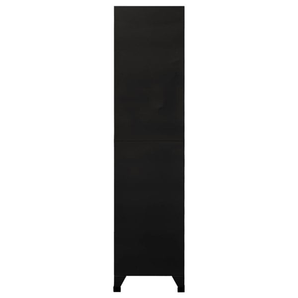 Berkfield Locker Cabinet Black 90x40x180 cm Steel