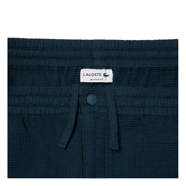 Lacoste Mens Waffle Knit Relaxed Fit Shorts - Navy - 