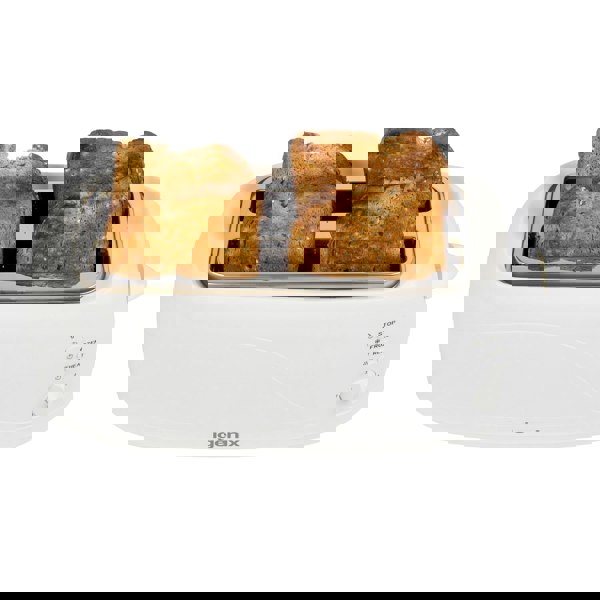 igenix 4 Slice Toaster, Removable Crumb Tray, White