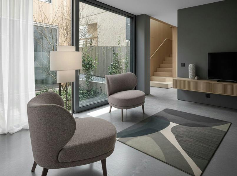 Angel Cerdá Brown Fabric Armchair 5079