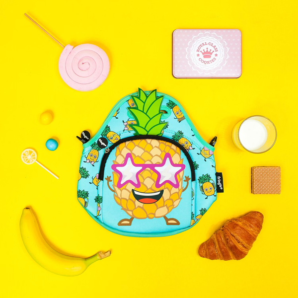 Fringoo Kids Thermal Insulated Cooler Lunch Bag with Zipped Pocket & Shoulder Strap for School or Nursery