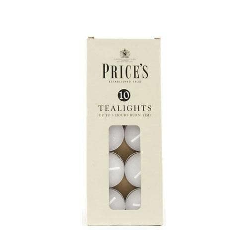 Prices Tealight Candles (Pack Of 10) - White - 
