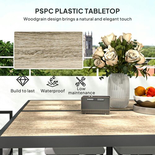 Wyld Haus Layori 8 Seater Grey Steel Frame Garden Dining Set