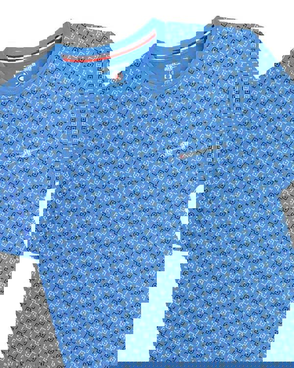 Lambretta Mens All Over Geometric Smart Classic Retro T-Shirt