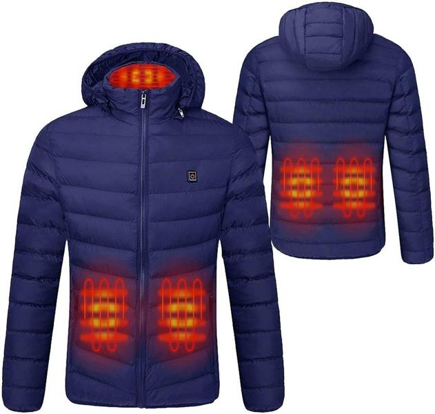 Anniou Duck Down Heated Jacket - blue