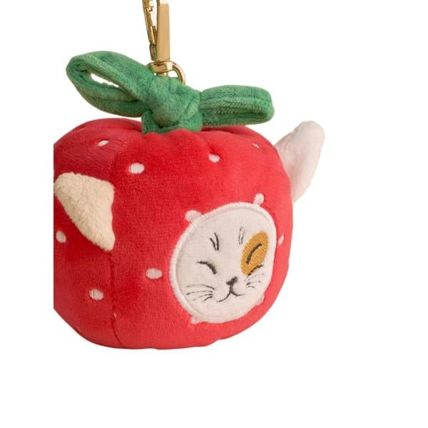 Cath Kidston Apple Cat Keyring - Red - 