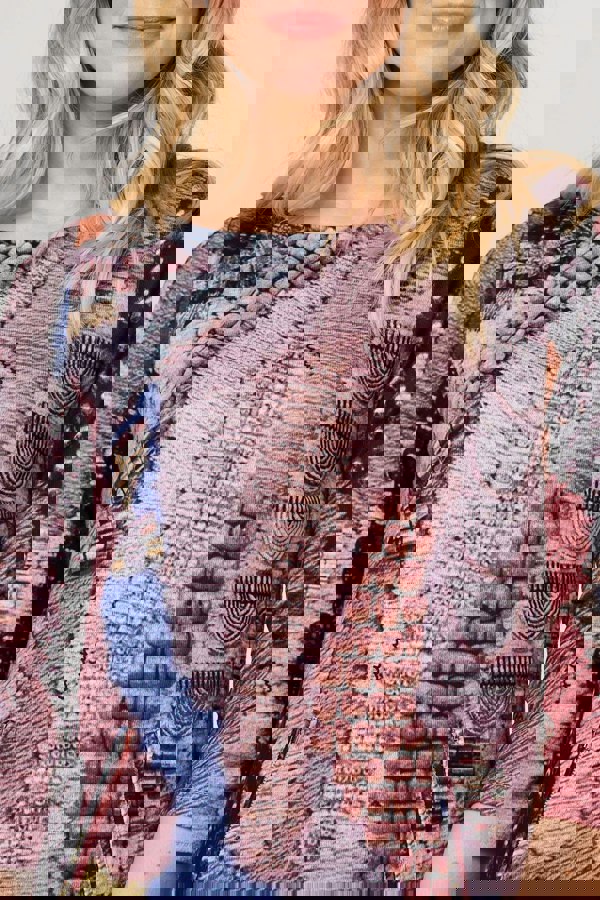 Pink | Printed 3/4 Sleeve Tunic Dress