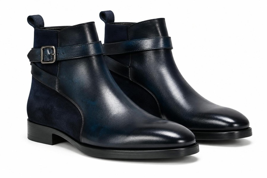 Claudio Lugli LEATHER HAND PAINTED BOOT - P - 02 - 6676 - Blue