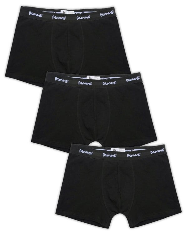 Money Triple Black Boxers 3pk Black